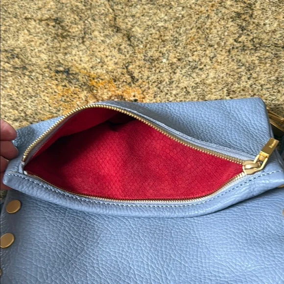 Hammitt  Baby Blue/ Lilac Pebbled Leather Crossbody Bag Like New - Picture 7 of 11